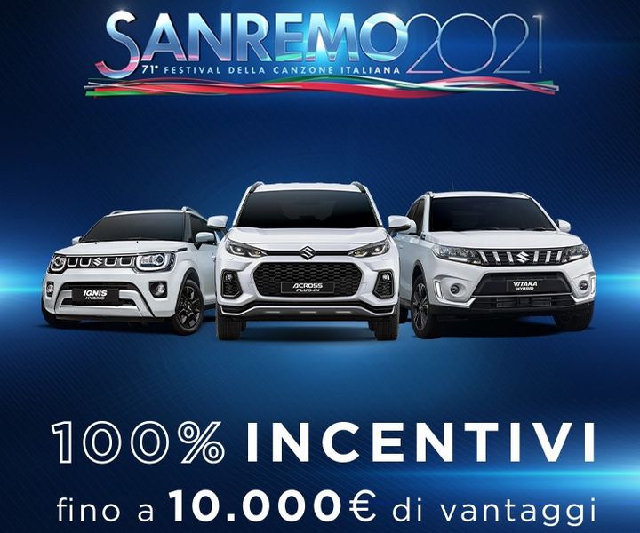 Suzuki auto ufficiale al Festival di Sanremo 2021