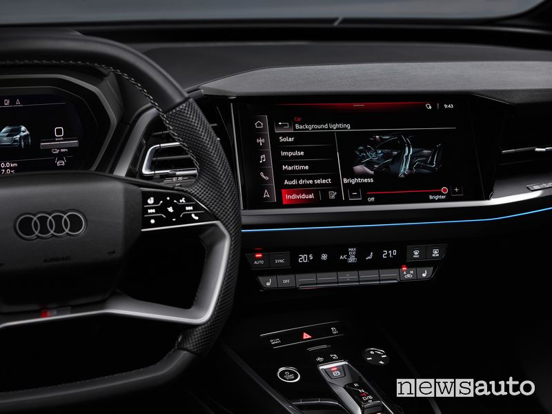 Display infotainment abitacolo Audi Q4 e-tron