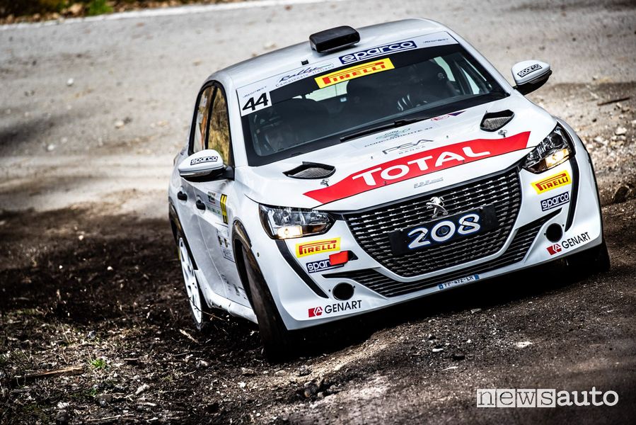 CIR Peugeot 208 Rally4 (Nucita) al Rally il Ciocco 2021