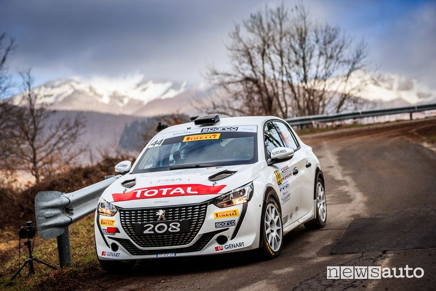 CIR Peugeot 208 Rally4 (Nucita) al Rally il Ciocco 2021