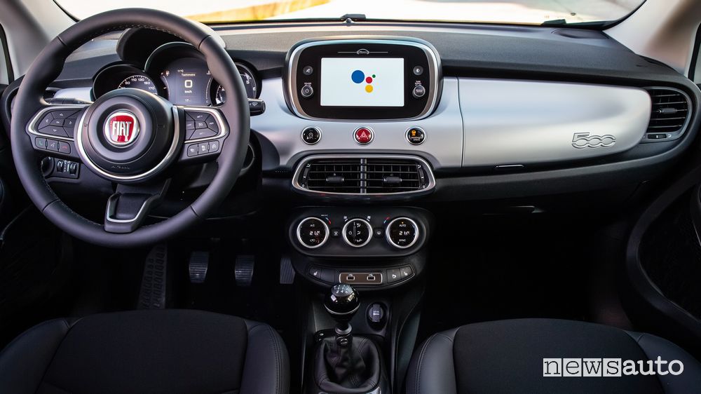 Plancia strumenti abitacolo Fiat 500X Hey Google