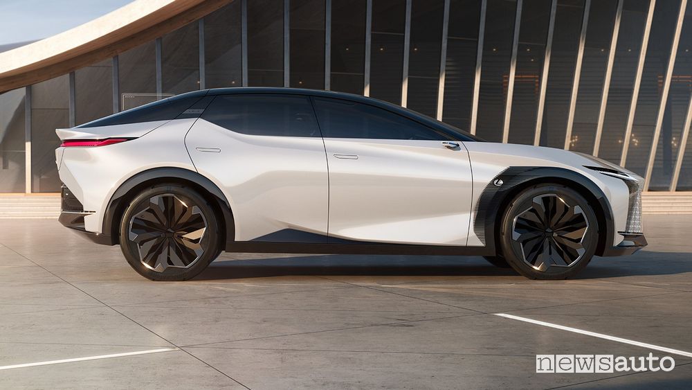 Vista laterale Lexus concept LF-Z Electrified