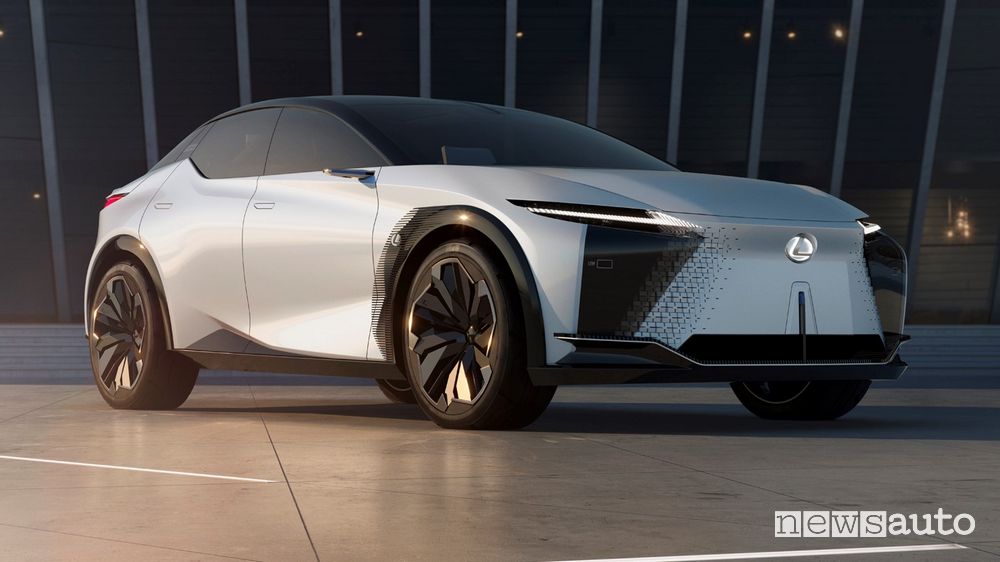 Vista di profilo Lexus concept LF-Z Electrified