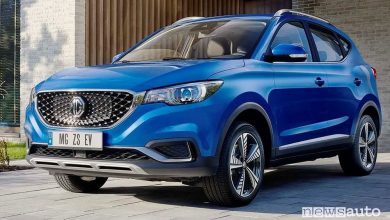Vista di profilo MG ZS EV SUV elettrico