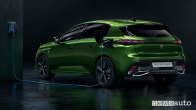Nuova Peugeot 308 elettrica