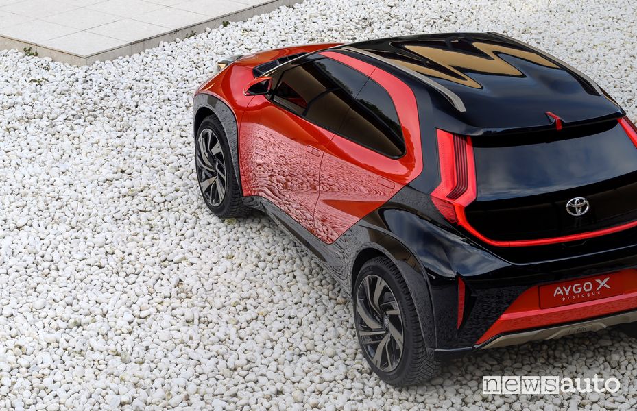 Vista posteriore Toyota Aygo X prologue concept