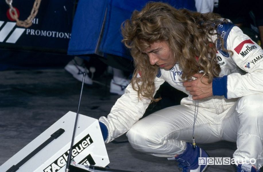 Pilota donna Giovanna Amati al Gp del Brasile ad Interlagos nel 1992