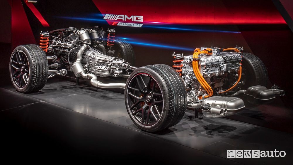 Piattaforma trazione ibrida ad alte prestazioni Mercedes-AMG E Performance