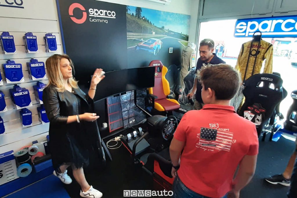 Il negozio Sparco di Vallelunga