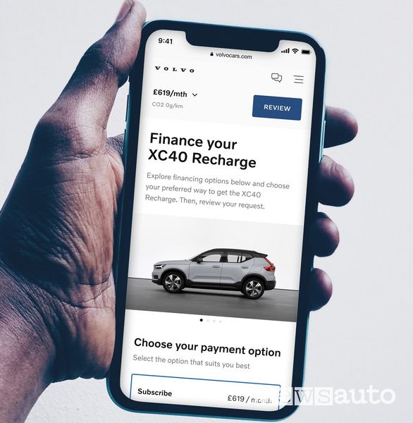 Vendita online auto elettriche Volvo