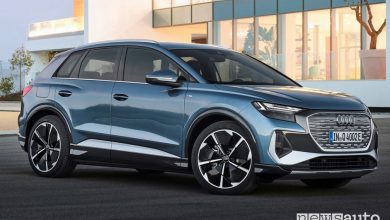 Vista di profilo Audi Q4 Sportback 50 e-tron quattro