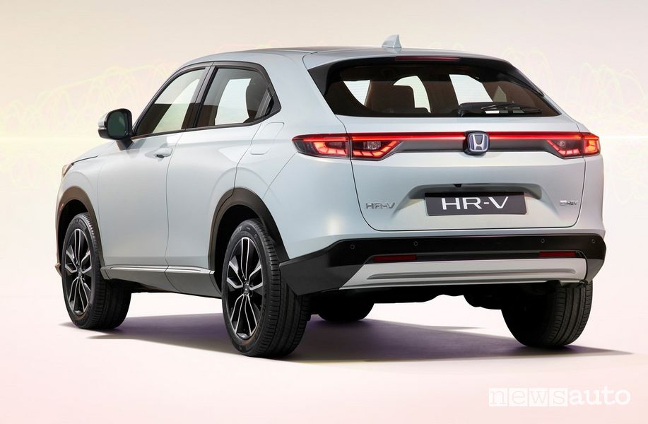 Vista posteriore nuovo Honda HR-V e:HEV