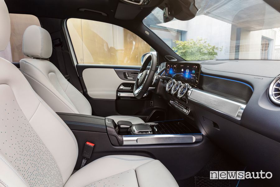 Sedili anteriori abitacolo Mercedes-EQ EQB elettrico