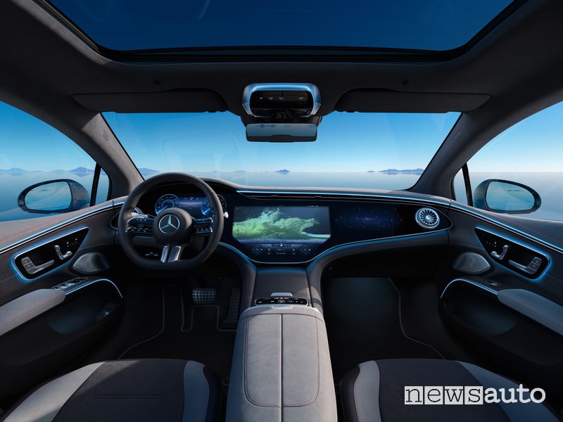 Plancia strumenti abitacolo Mercedes-EQ EQS elettrica