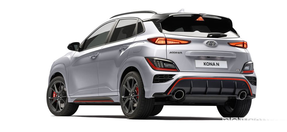 Vista posteriore nuova Hyundai Kona N