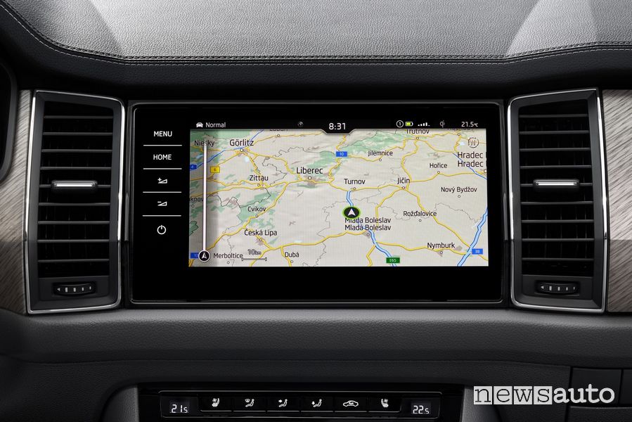 Navigatore abitacolo nuova Skoda Kodiaq