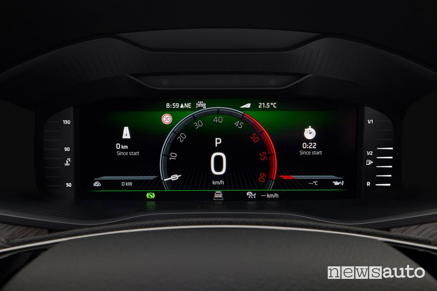 Quadro strumenti digitale abitacolo nuova Skoda Kodiaq
