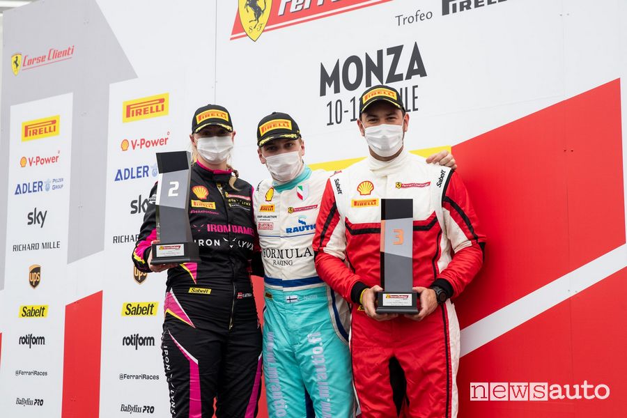 Podio Trofeo Pirelli Gara 2 Ferrari Challenge di Monza