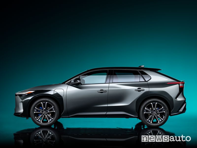 Vista laterale Toyota bZ4X Concept