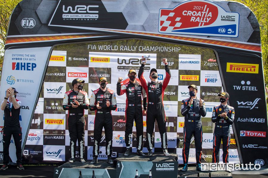 WRC podio Rally Croazia 2021