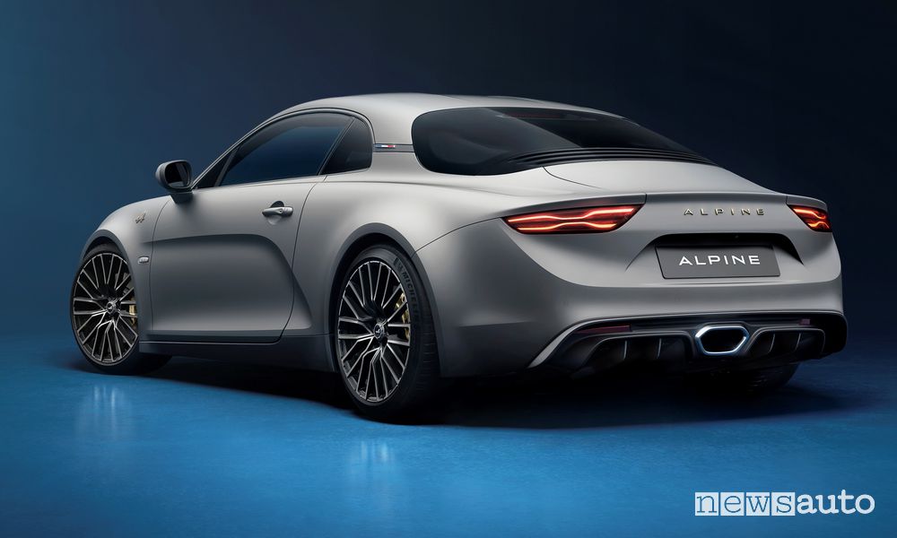 Vista posteriore Alpine A110 Légende GT 2021