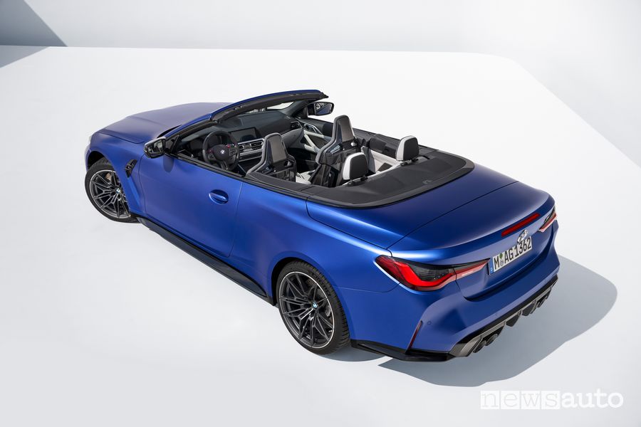 Vista posteriore BMW M4 Competition Cabrio