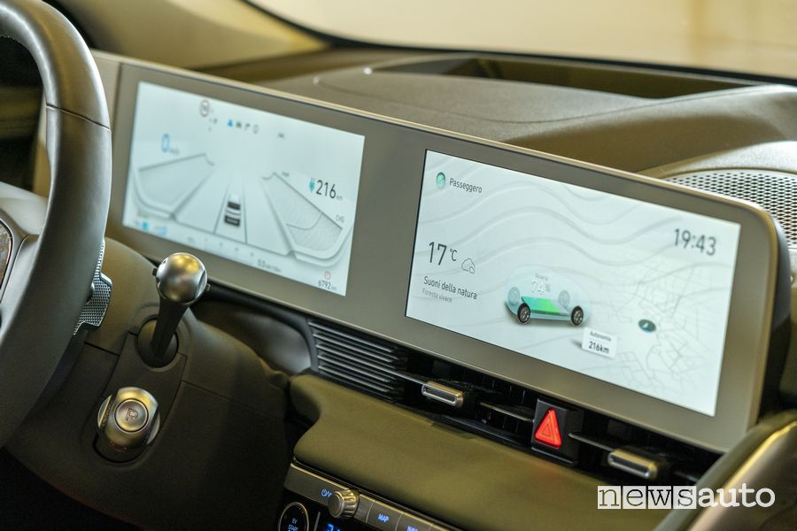 Doppio display abitacolo nuova Hyundai Ioniq 5