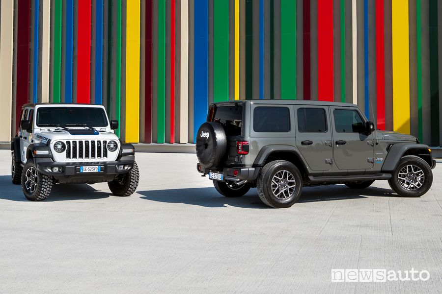 Nuova Jeep Wrangler 4xe Rubicon e Sahara