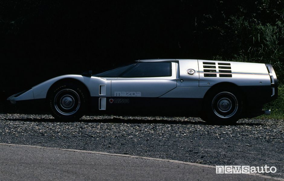 Vista laterale Mazda RX500 prototipo