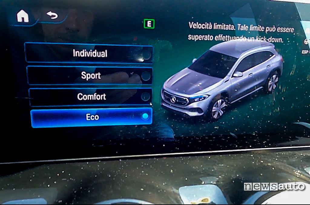 Modalità di guida Mercedes EQA 250 Sport