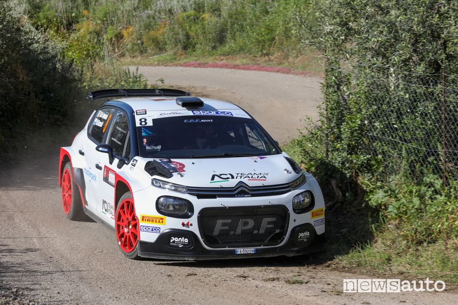 Damiano De Tommaso con la Citroen C3 R5 alla Targa Florio 2021
