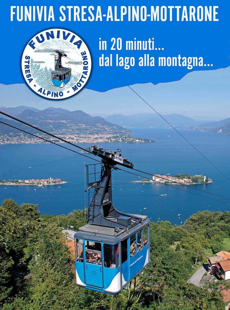 Una immagine della cabina sulla funivia Stresa Alpino Mottarone