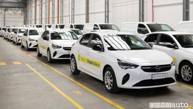 Opel Corsa-e auto elettrica della Poste Italiane