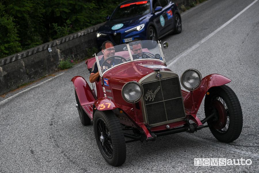 Moceri/Bonetti alla Mille Miglia 2021 con l'Alfa Romeo 6C 1500 Super Sport