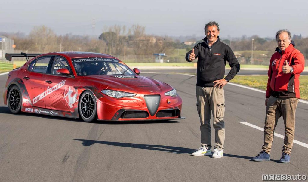 La Giulia ETCR, Mario Ferraris e Giovanni Mancini a Vallelunga 