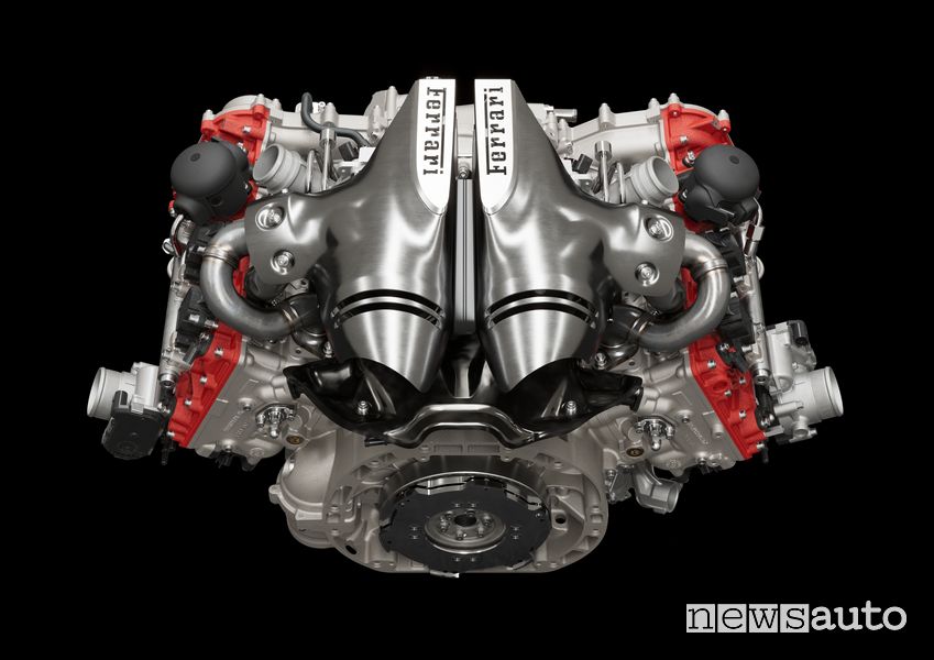Motore V6 Ferrari 296 GTB ibrida plug-in