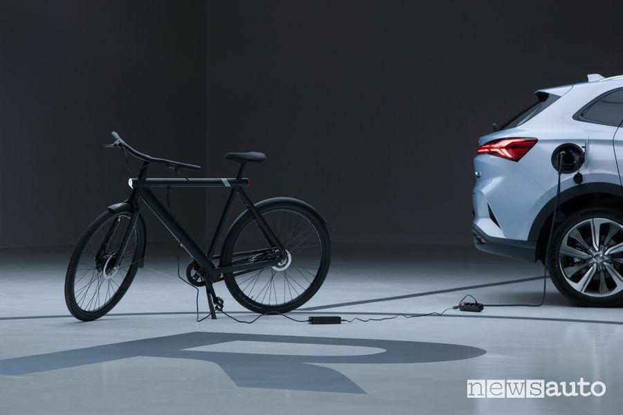 MG Marvel R Electric ricarica una bike elettrica