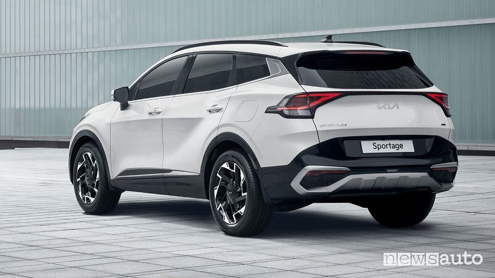 Vista posteriore nuovo Kia Sportage 2022