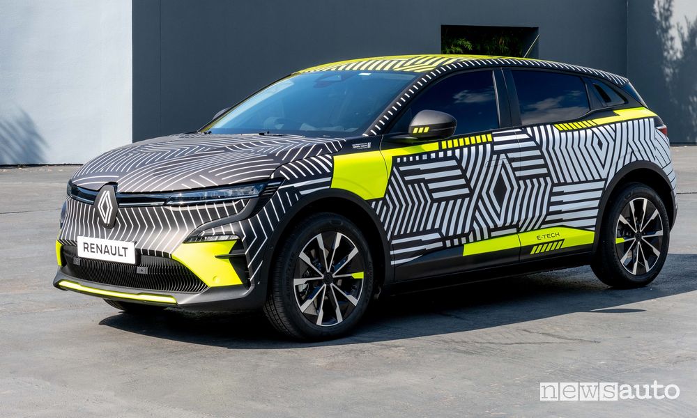 Vista di profilo prototipo Mégane E-TECH Electric