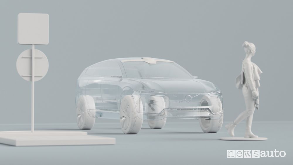 Volvo guida autonoma con sensori Lidar