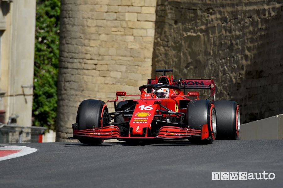 Qualifiche GP Azerbaigian 2021 Ferrari Leclerc