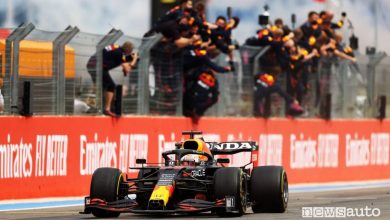F1 Gp Francia, gara vinta dalla Red Bull con Verstappen [foto classifiche]