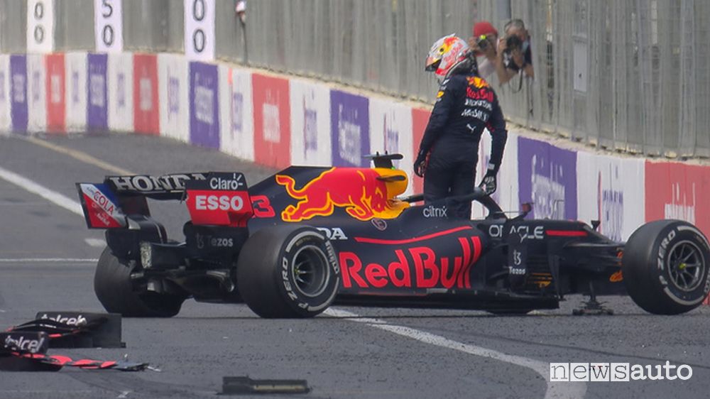 F1 Gp Azerbaijan 2021 incidente Red Bull Verstappen