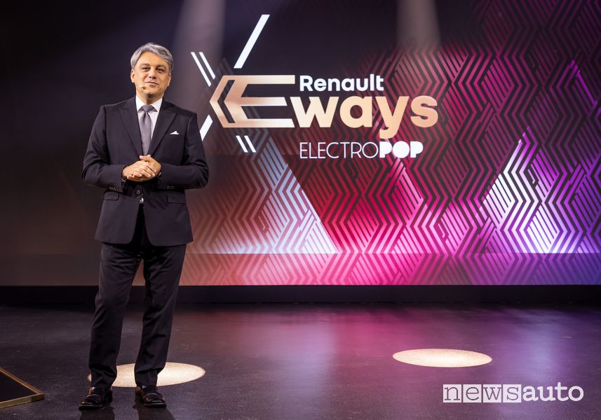 Luca de Meo, CEO del Gruppo Renault durante l'evento eWays ElectroPop