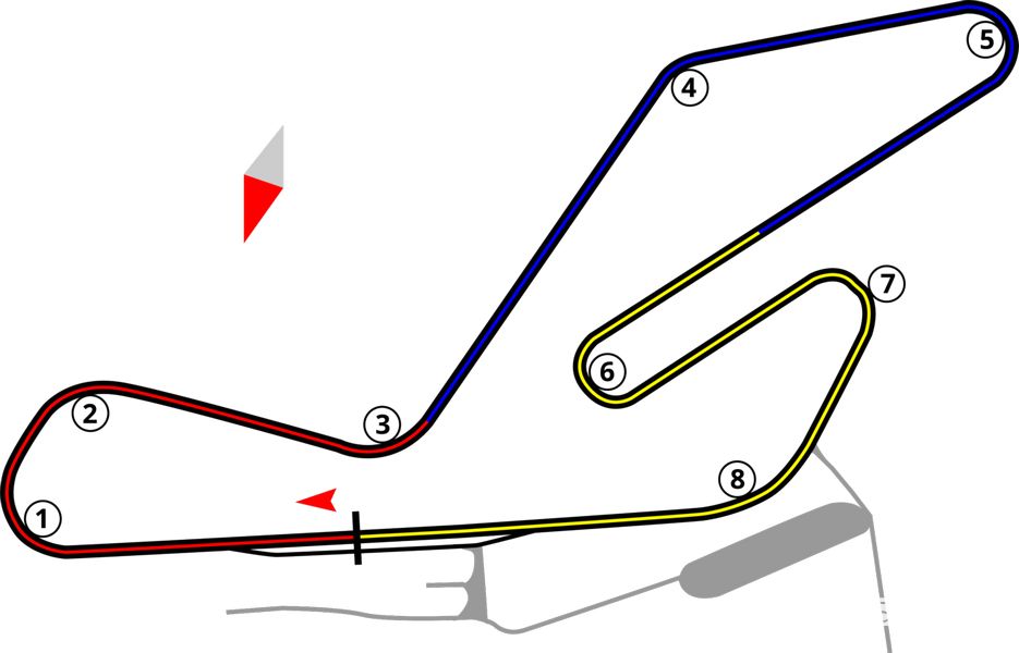 cartina dell'Autodromo di Morano sul Po