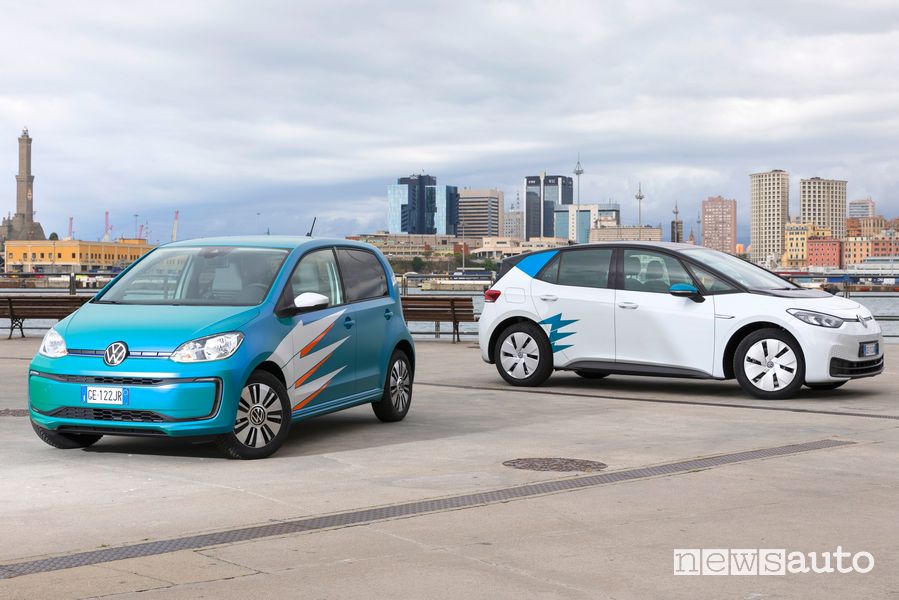 Elettra Car Sharing servizio di noleggio condiviso a Genova con auto elettriche Volkswagen e-up! e ID.3