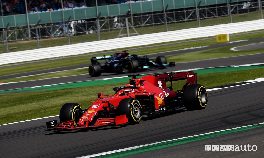 F1 2021 Gp Gran Bretagna gara Ferrari Leclerc