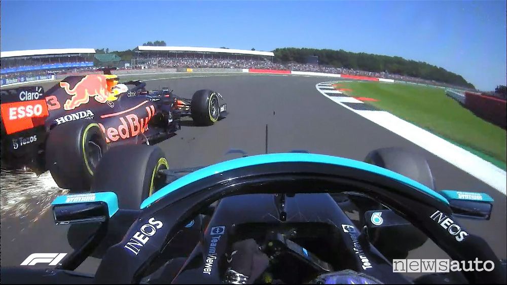 F1 2021 Gp Gran Bretagna incidente Verstappen-Hamilton