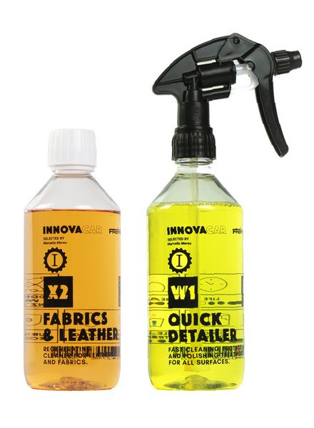 Kit per pulire l'auto Innovacar X2 Fabrics&Leather e W1 Quick Detailer