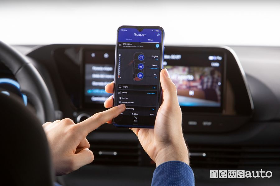 App BlueLink infotainment nuova Hyundai Bayon